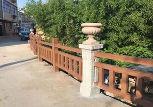 سور من الحبوب الخشبية ، سور الحديقة ، درابزين منطقة ذات المناظر الخلابة ، سياج خرساني ، قالب سياج من الخشب الأسمنتي - Product Image 5