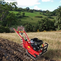 Mini-cultivateur à moteur diesel, petit équipement de culture des terres avec outils de creusement de sillons