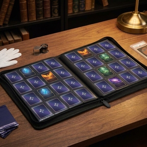 Prêt à expédier : <span class=keywords><strong>Classeur</strong></span> pour cartes à collectionner 16 pochettes, capacité totale 1024 pochettes, en cuir PU avec fermeture éclair, pour cartes TCG et sportives, faible MOQ - Product Image 5