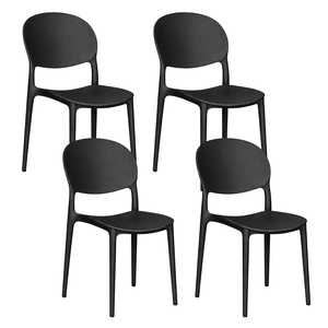 Sedie Oslo in Polipropilene con Schienale Ovale 43,5x55x80 Cm, Ergonomiche con Cuscinetti in Gomma Antigraffio, Ideali per Uso Interno ed Esterno - Product Image 1