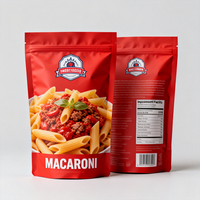 Sachet d'emballage vide personnalisable et écologique pour pâtes, macaronis, spaghetti, nouilles en spirale