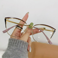 Lunettes photochromiques anti-lumière bleue, style ordinateur, forme diamant, monture métallique unisexe, anti-fatigue, protection UV, OEM ODM