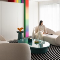 Vente directe usine : Canapé design artistique courbé, couleur unie, pour une touche de personnalité, personnalisable