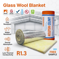 AS/NZS 1530.1 Couverture en laine de verre ignifuge classe A avec feuille d'aluminium R1.3 55, rouleau d'isolation en fibre de verre MBI Australie