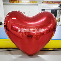 Ballon gonflable en forme de coeur de miroir de boules de miroir pour le centre commercial de publicité de partie de décoration de vacances de Noël