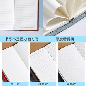 A5 A6 PU Cahier à couverture souple logo personnalisé Stockage de cartes Ligne horizontale Grille vierge Journal Journal École Bureau Fournisseur - Product Image 4