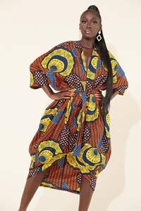 <span class=keywords><strong>Robe</strong></span> africaine à imprimé pour femmes, <span class=keywords><strong>grande</strong></span> <span class=keywords><strong>taille</strong></span>, col <span class=keywords><strong>en</strong></span> V, nouvelle collection 2021, 100% coton <span class=keywords><strong>wax</strong></span> africain, <span class=keywords><strong>robe</strong></span> à imprimé tendance - Product Image 2