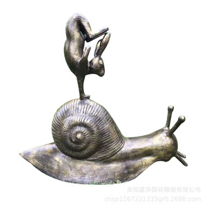 Sculpture de tortue en fibre de verre, décoration de jardin extérieure - Product Image 5
