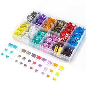 Kit d'assortiment de fusibles automobiles 1332 pièces, lame standard et mini, 250V, plastique et métal, pour remplacement et réparation en applications marines, VR, camping-cars, bateaux et camions - Product Image 2