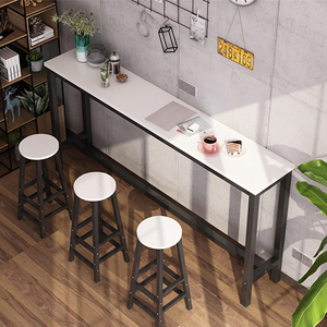 Bancone da <span class=keywords><strong>cucina</strong></span> <span class=keywords><strong>per</strong></span> uso domestico <span class=keywords><strong>tavolo</strong></span> da <span class=keywords><strong>Bar</strong></span> moderno lungo stretto alto e sedia - Product Image 4
