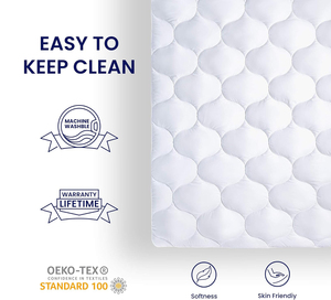 Protector <span class=keywords><strong>de</strong></span> Colchón Acolchado <span class=keywords><strong>de</strong></span> Microfibra, Cubrecolchón Suave y Silencioso con Bolsillo Profundo, Transpirable - Product Image 6