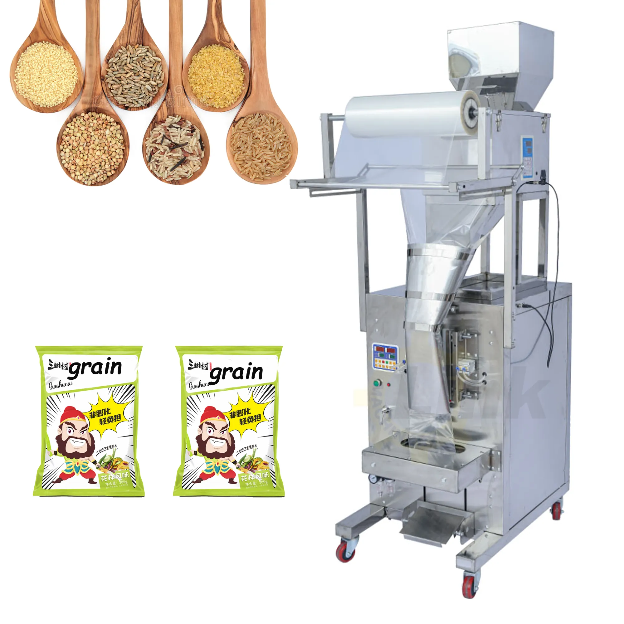 Mesin kemasan kantong Almond kacang Pistachio otomatis mesin kemasan kacang kacang kenari buah kering mesin kantong plastik kecil