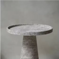 Ensemble de table de chevet et table d'appoint en marbre Calacatta Violet, meubles en pierre naturelle minimalistes de luxe sur mesure pour le salon