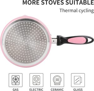 Vente en gros d'usine OEM/ODM : Casserole classique en aluminium antiadhésive à induction effet marbre pour accessoires de cuisine - Product Image 3