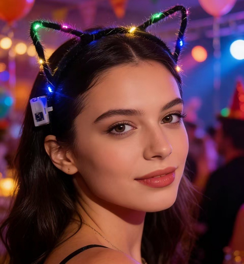 Orecchie da gatto luminose a dieci luci