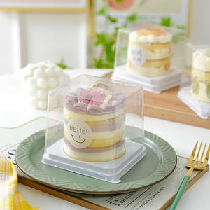 Chuyên nghiệp mới vuông mousse Bánh hộp giải pháp hoàn hảo đảm bảo lưu trữ an toàn và trình bày các món tráng miệng - Product Image 4