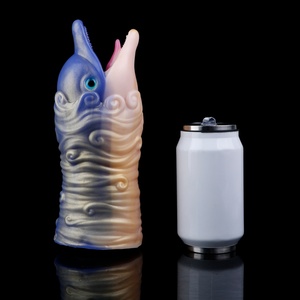 YOCY Lifelike Dolphin Mouth Oral Sex Masturbation Cup with Vacuum <b>Suction</b> <b>Pump</b> Pocket Pussy Stroker for Men Penile Stimulation - Product Image 5