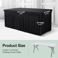 Housse de table rectangulaire extensible en spandex blanc pour mariage, 6 pieds, pour banquets, fêtes et événements, installation facile