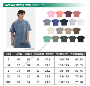 Mohair Patch Logo en blanco Unisex ácido lavado Vintage camiseta de gran tamaño de talla grande ropa de hombre 100% algodón camisetas para hombres con estilo - Product Image 2