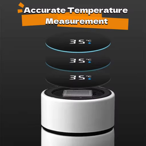 Bouteille d'eau intelligente en acier inoxydable de 500 ml pour l'extérieur, avec rappel de température et écran LED, idéale pour les voyages et comme tasse. - Product Image 3