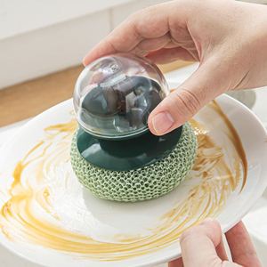 <b>Plastic</b> <b>Kitchen</b> Cleaning Brush Dishwashing and Lazy Washing Artifact That Doesn't Hurt Pots Steel Ball - Product Image 2