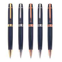 Stylo bille SHULI Biro Gun Noir/Or rose en acier inoxydable 1,0 mm Écologique Logo personnalisé Promotionnel