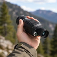 Télescope monoculaire portable 2024 T-10x40 étanche 10X40 pour extérieur, vision nocturne faible luminosité, avec fonction d'éclairage 1000m