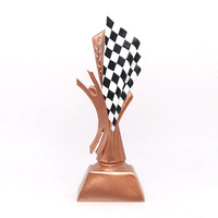Trophée personnalisé en polyrésine de course à moteur, médailles, en résine, pour équipe de sport, de course automobile, souvenir