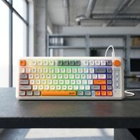 Teclado de Membrana Inalámbrico OKR248 con Logotipo Personalizado, Doble Modo, Resistente al Agua, Retroiluminación Colorida para Mac, Computadora Portátil USB