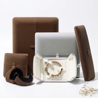 Boîte cadeau en velours à double porte haut de gamme pour l'emballage de bijoux, boîte cadeau de luxe pour boucles d'oreilles, boîte cadeau pour bracelet