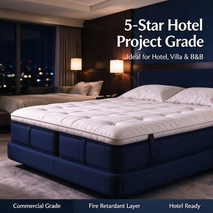 ชุดที่นอนหรูหราแบบถอดได้ 1+1 ชิ้น ระบายอากาศได้ดี รุ่น Presidential Suite <span class=keywords><strong>7</strong></span> โซน พ็อกเก็ตสปริงไฮบริด <span class=keywords><strong>ท็</strong></span><span class=keywords><strong>อป</strong></span><span class=keywords><strong>เปอร์</strong></span>ขนสัตว์คาเมล สำหรับโรงพยาบาล - Product Image 2