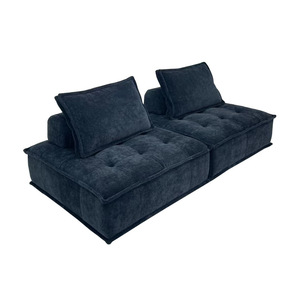 Sofá Modular de Tela 7D de Alta Densidad, Diseño <span class=keywords><strong>Everett</strong></span>, Sofá Perezoso con Reposapiés, Esponja Comprimida - Product Image 1