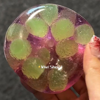 Mainan Remas Anggur Hijau Bestseller Buatan Tangan, Kreatif, Karet TPR, Pereda Stres, Squishy Bentuk Pangsit