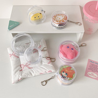 Transparent rond barre pendentif douleur sac Transparent PVC Badge sac de rangement Anime affichage bébé marche sac pour les femmes