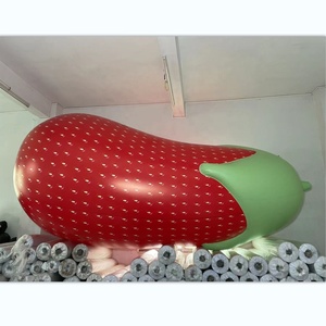 Grand ballon gonflable extérieur de modèle d'aubergine pour annoncer les légumes géants annonçant le ballon gonflable d'aubergine - Product Image 1