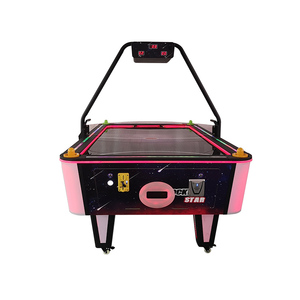 Lifun 2-Player Kids &amp; Adult Arcade Air Hockey <strong>Table</strong> <strong>Game</strong> Machine Indoor Coin Operated Acrylic Metal Construction 4-Piece Pushers - Product Image 2