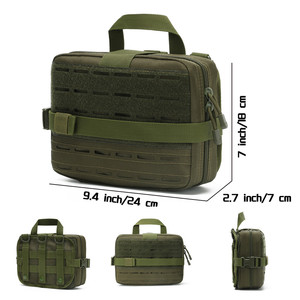 Sac de taille tactique EDC, équipement EMS, fournitures médicales d'urgence, sac rouge Molle pour le camping, la randonnée, la chasse - Product Image 3