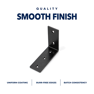 Black Powder Coated Metal Wall Corner Mount Shelf <strong>Brackets</strong> Floating Rack Supports with Screws and Wall Anchors - Product Image 5