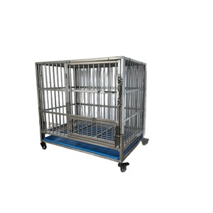 Stainless Steel Dog Cage Rectangle Durable Indoor Pet Kennel for Home Use - Product Image 5