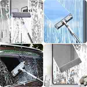 Kit de nettoyage de vitres extensible Colorfulmedium, outil de lavage de vitres en plastique avec long manche - Product Image 3