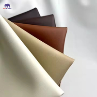 Premium 0.65-1.0mm Résistant À L'abrasion Tissé Rexine Matériel Durable Imprimé Litchi Texture Synthétique PVC Cuir pour Sacs