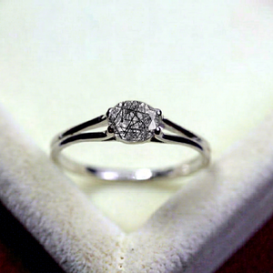 Oval Gemstone Engagement Jewelry Black Rutilated <b>Quartz</b> <b>Ring</b> 925 Sterling Silver <b>Ring</b> Handmade Anniversary Birthday Gift for Her - Product Image 1