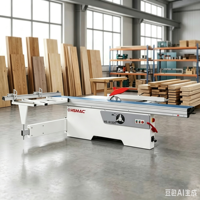 Scie à panneaux portative entièrement automatique pour le travail du bois, machine de découpe de précision avec table coulissante à vendre
