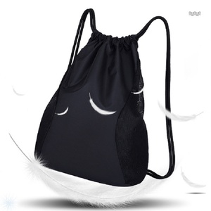 Sac à dos de sport personnalisé avec logo imprimé par le fabricant, sac de rangement pour la salle de sport, voyage en plein air, sac à cordon en nylon et polyester pliable - Product Image 5