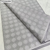 Tissu en dentelle suisse en coton brodé de fleurs nigérianes, vente en gros, bleu, 100% coton