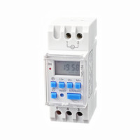 Relé Temporizador de Alta Corriente THC-30A de 12 V CC, 16 Encendidos y Apagados, Programación por Microcomputadora de 7 Días y 24 Horas, Montaje en Riel DIN, Interruptores de 16 Encendidos y Apagados
