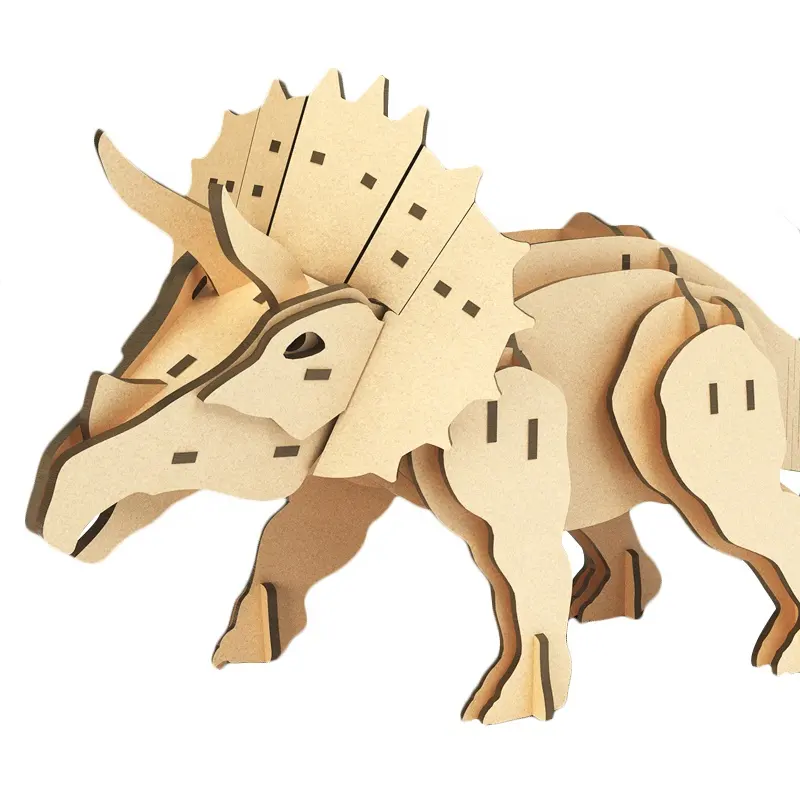 3D Puzzle Wooden Puzzle Animal Adults- 55 Piece Set Animal Skeleton Assembly Model - DIY Wooden Crafts 3D Puzzle - STEM