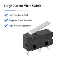 Micro-interrupteur 10A 250V à pression pour fermeture, interrupteur de fin de course à 3 broches avec levier, fournitures d'équipement électrique, micro-interrupteur