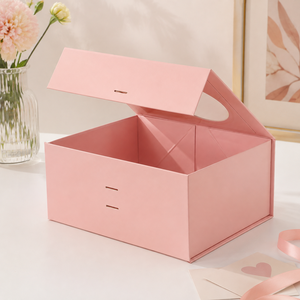 Custom Luxury Pink Heart <b>Window</b> Foldable Rigid Paper Gift Box With Ribbon Custom Logo Print <b>Window</b> Shape Own factory - Product Image 4