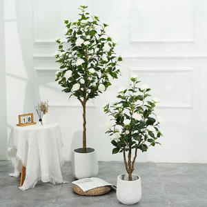 Piante Artificiali Ecologiche, <span class=keywords><strong>Albero</strong></span> di Camelia da 60-150 cm con Vaso, Piante e Alberi Artificiali per Decorazione Interna/Esterna - Product Image 4